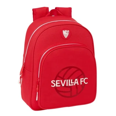 Imagen de Safta SEVILLA FC Mochila Infantil, Ideal para Niños de Diferentes Edades, Cómoda y Versátil, Calidad Resistencia, 28x10x34 mm, Color Rojo