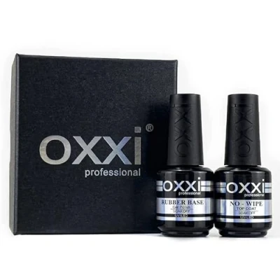 Imagen de OXXI Professional 2X15ml Rubber Base,No Wipe Top Coat Gel Nail Polish