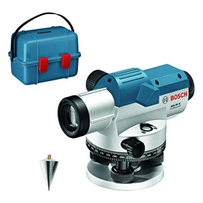 Imagen de Bosch Professional Nivel Óptico GOL 26 G (aumento 26x, unidad de medida 400 Gon, alcance hasta 100 m, en maletín transporte)