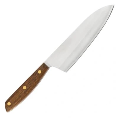 Imagen de Arcos Serie Nordika Cuchillo Deba Acero Inoxidable NITRUM Hoja de 170 mm Mango Madera Ovengkol 100% natural bosques certificados FSC® Embalaje reciclado