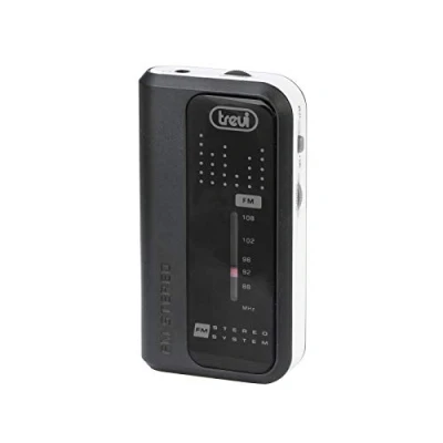 Imagen de Trevi RA 738 FM Mini Radio Portátil Estéreo, Clip para Enganche, Blanco