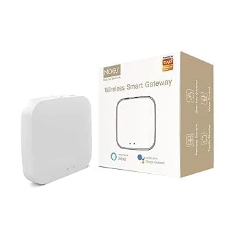 Imagen de MOES Tuya ZigBee y BLE Multimodo Smart Home Gateway WiFi Mesh Hub, Funciona con Productos o Home, Control de voz a través Alexa Google