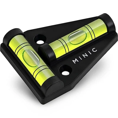 Imagen de MINIC Nivel de Burbuja en Cruz Pequeño Duradero e Irrompible Nivelador Caravana Accesorios Camper para Furgonetas Spirit Level (Estándar)