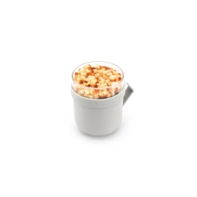 Imagen de Brabantia Make &amp; Take Taza para Sopa 0.6L Con Compartimento A Rosca Ingredientes (180 ml) Asa Prueba de Fugas Apta Congelador, Microondas Lavavajillas Gris claro
