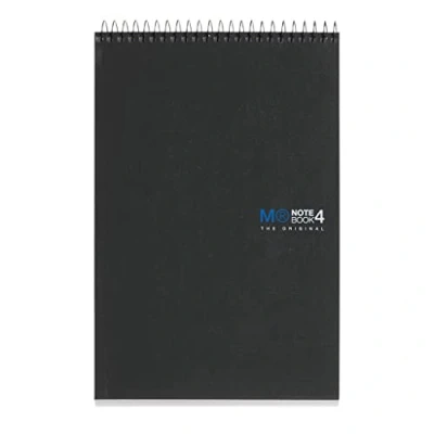 Imagen de Miquelrius Cuaderno A5, Notebook The Original, Reporter, 4 Franjas de Colores, 120 Hojas Cuadriculadas 5 mm, Papel 70 g/m², 2 Taladros, Cubierta Cartón Compacto, Color Negro