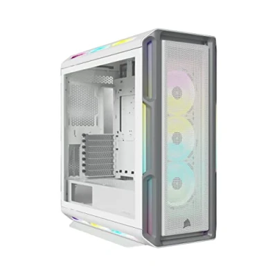 Imagen de Corsair iCUE 5000T RGB Carcasa ATX para PC de Torre Media, 208 LED direccionables Individualmente, se Adapta a múltiples radiadores 360 mm, fácil gestión Cables, 3 Ventiladores