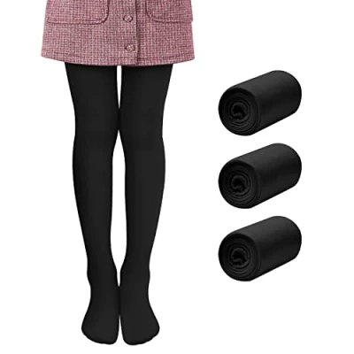 Imagen de Libella pack de 3 medias ballet para niña baile con pies 80 DEN microfibra opaca color 27251 Negro 146 152