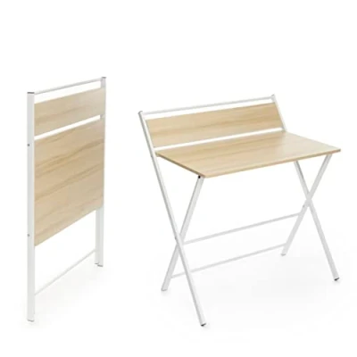 Imagen de InnovaGoods Mesa Auxiliar Plegable Tablezy, Ideal para Estudio y Trabajo, Portátil Multifuncional, Soporta hasta 50 Kg, Multicolor, Estándar, Madera de Ingeniería Escritorio, MDF