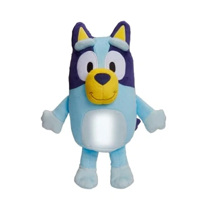 Imagen de GoGlow Bluey 14337.AF0.0000 peluche oficial para la hora de acostarse, juguete suave 2 en 1 y luz nocturna led, con apagado automático a los 10 minutos, multicolor