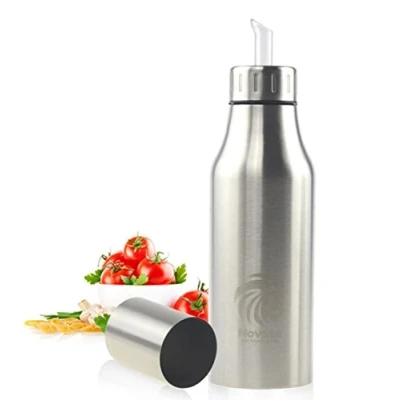 Imagen de Novata Dispensador de Aceite Olla Acero Inoxidable Antifugas Botella o Vinagre Oliva Salsa Utensilio Cocina (750ML)
