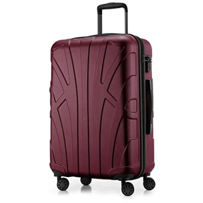 Imagen de Suitline Maleta rígida, Equipaje de Viaje, TSA, 66 cm, Aprox. 58 litros, 100% ABS Mate, Burdeos
