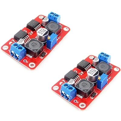 Imagen de TECNOULAB 2 uds XL6009 LM2596S Auto DC Reductor convertidor de Potencia Voltaje Buck