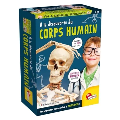 Imagen de Lisciani I&#039;m a Genius Descubrimiento del Cuerpo Humano para niños Partir de 7 años Kit experiencias científicas Aprender anatomía en diversión Juego Educativo