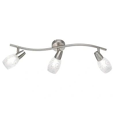 Imagen de TRIO R80023007 Foco de 3 bombillas, AR E14 28 W, metal níquel mate, IP20