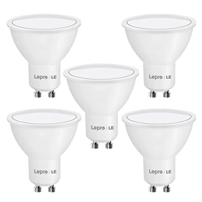 Imagen de Lepro Bombilla LED GU10 4W, Luz Blanca Fría 5000K, 345lm, Equivalente a Halógenas de 32W Lámpara GU10, Ángulo Haz 120,Ahorra Energía, No regulable, Paquete 5