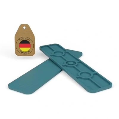 Imagen de 100 Piezas de cuñas plastico para acristalamiento, 100mm x 24mm 1mm 6mm, organizador cuna, kit montaje bloques vidrio, nivelacion, polipropileno placas (Grosor: 2mm)