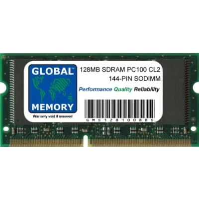 Imagen de 128MB PC100 100MHz 144 PIN SDRAM SODIMM Memoria RAM para Ordenador PORTÁTILES/NOTEBOOKS