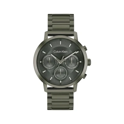 Imagen de Calvin Klein Reloj Analógico de Cuarzo Multifunción para Hombre Colección Gauge con Correa Acero Inoxidable Verde, 25200494