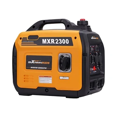 Imagen de maXpeedingrods Generador Electrico Gasolina 2300W Pico Inverter Silencioso Portátil de Emergencia, 230V Ligero Salidas USB/AC/DC para Camping Autocaravan Apagon