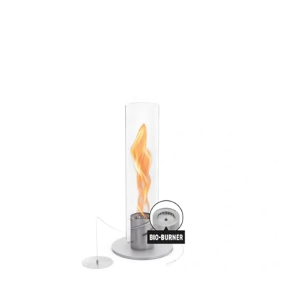Imagen de höfats Spin 900 gris nuevo modelo con tiempo de combustión prolongado gracias a la innovadora tecnología combustión: chimenea bioetanol líquida, fuego mesa acero inoxidable,