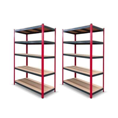Imagen de CATTERHOUSE Pack 2 Estanterías Metálicas Rack Cargo Advance 120 120x60x180cm de Almacenaje Acero Galvanizado y MDF con Baldas Ajustables