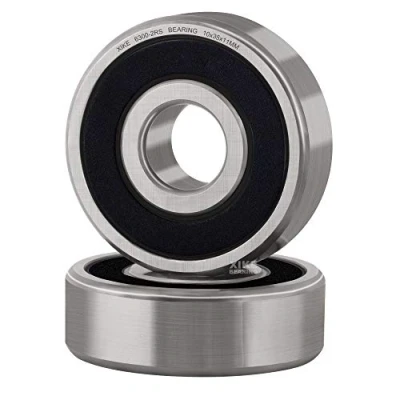 Imagen de XiKe 2 unid 6300 2RS Rodamientos de bolas 10x35x11mm Doble junta goma｜Acero cromado｜Pre lubricado, 6300RS rígidos sellados.