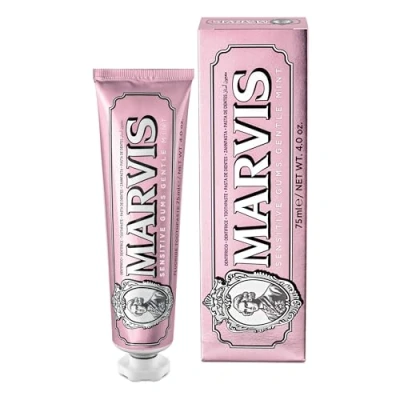 Imagen de Marvis Pasta de dientes Encías Sensibles Menta Suave, 75 ml, dentífrico para higiene dental, elimina la placa y cuida las encías, frescor duradero