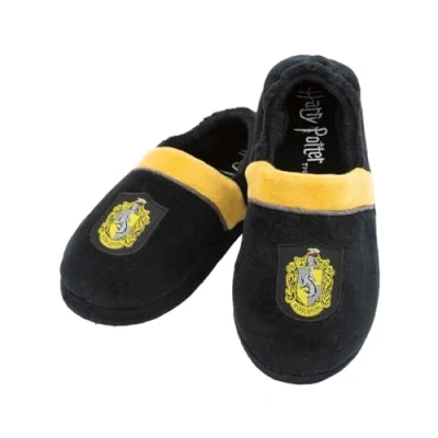 Imagen de Funidelia Zapatillas de casa Hufflepuff Harry Potter para niño y niña Accesorios &amp; merchandising Regalos originales Navidad, cumpleaños otras celebraciones Talla 30 32 Amarillo