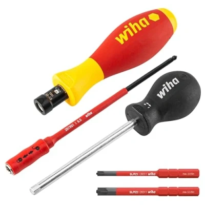 Imagen de WIHA 38074 Juego de destornilladores dinamométricos TorqueVario® S electric SA 2872 S3 TorqueVario 0,8 5 Nm Ref. XX2872S3