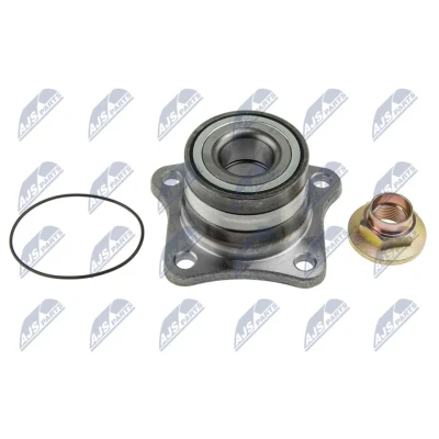 Imagen de NTY KLT TY 031 Juego de cojinete rueda Eje trasero, trasero izquierda, derecha con buje TOYOTA: Corolla VII Compact