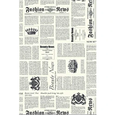 Imagen de Clairefontaine ES Papel Décopatch No. 770 Paquete de 20 hojas (periódico inglés, 395 x 298 mm, ideal para papmachés)