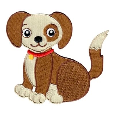Imagen de PatchMommy Perro Parche Termoadhesivo Bordado para Ropa Parches Infantiles y Apliques Niños