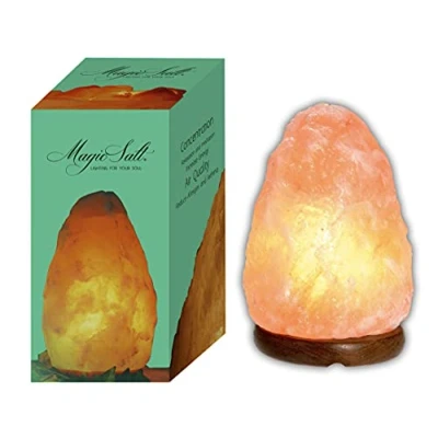 Imagen de Lámpara de Sal del Himalaya 1,5 2 kg con regulador intensidad y bombilla LED Magic Salt® Lighting For Your Soul
