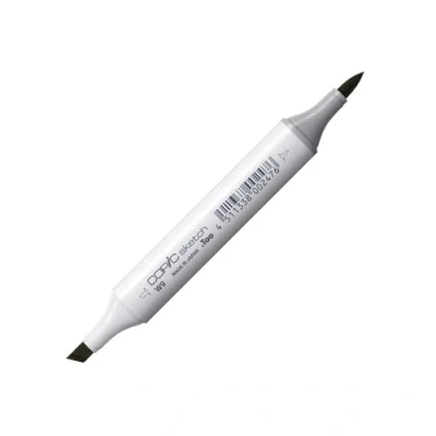Imagen de Copic Sketch W 9, Gris cálido n.º Rotulador doble con medio y punta de pincel