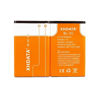 Imagen de XHDATA BL 5C Batería Recargable 3.7V 1500mAh para Radio 2 Piezas Naranja
