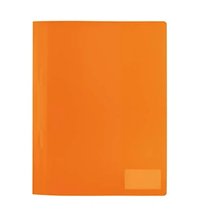 Imagen de HERMA Carpetas translúcido DIN A4 de plástico resistente y fácil limpiar con etiqueta, 1 carpeta película PP, Naranja