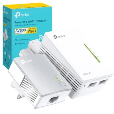 Imagen de TP Link AV600 Powerline Adapter Kit Extensor Wi Fi, Adaptador Powerline, configuración Simple con clon ajustes Sincronizados Fi Move, adaptadores de Red Plug and