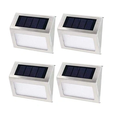 Imagen de WPCASE Lampara Exterior Pared Luces Led Aplique Jardin Inteligente Luz Solar con Sensor De Movimiento 4pcs,Warm