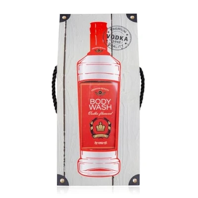 Imagen de Accentra gel de ducha vodka FLAVOR en botella que incluye caja regalo con aspecto vodka, 400 ml, aroma: recargable, rojo