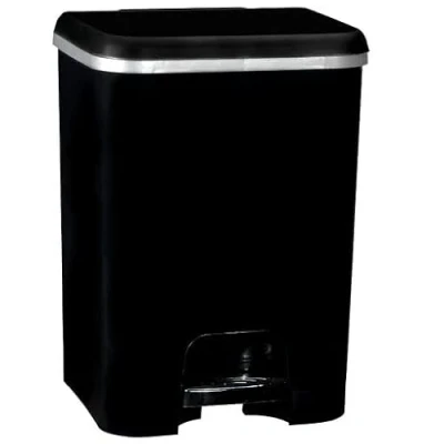 Imagen de COM FORT HOUSE Cubo de Basura Pedal Capacidad 26 litros Reciclaje Color Class Negro Cocina Piezas Extraíbles Limpieza Fácil