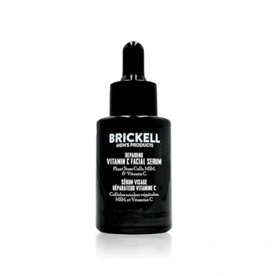 Imagen de Brickell Suero Facial Antienvejecimiento con Vitamina C para Hombres, Reparador de Noche Ácido Hialurónico Natural y Orgánico, 30 ml, Perfumado