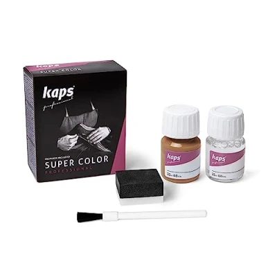 Imagen de Tinte con Imprimación para Zapatos Y Bolsos Textiles de Cuero Natural Sintético, Kaps Super Color And Preparer, 70 Colores (109 gacela)