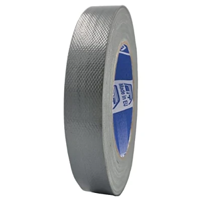 Imagen de ACIT Cinta de Tela súper Resistente (también a Sol, Calor y Agua) 25 m x 19 mm, Reforzada, Americana: reparación, fijación Embalaje Alta estanqueidad (Gris)