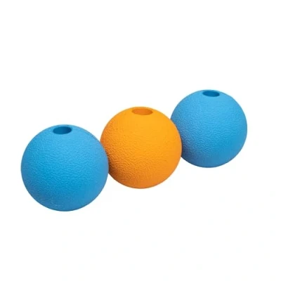 Imagen de Amazon Basics Pelotas de juguete para perro, 6.4 cm (paquete 3), Naranja, Azul