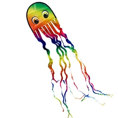 Imagen de CIM Cometa de una Cuerda Draki Rainbow por niños con Edad a Partir 3 años 25x160cm Cordón incluidos