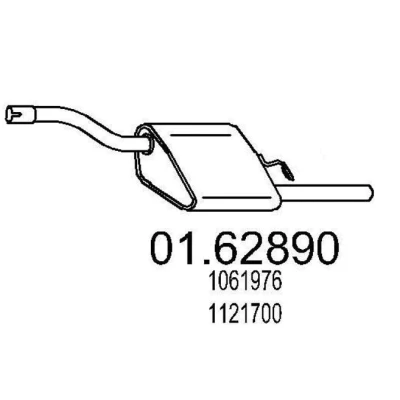 Imagen de MTS 01.62890 Silenciador trasero 1040 FORD: Focus Mk1 Familiar
