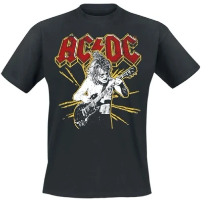 Imagen de AC/DC Back in Black Hombre Camiseta Negro XXL 100% algodón Vorne Bedruckt, Hinten Bedruckt Regular