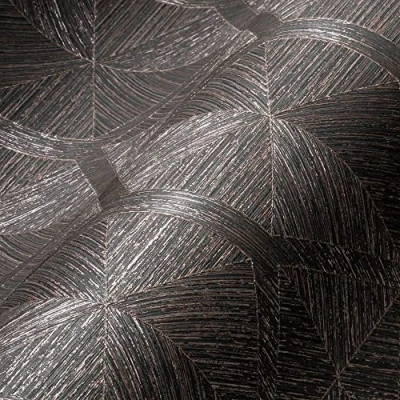 Imagen de Livingwalls My Home 386902 Papel pintado para pared, diseño geométrico, 10,05 x 0,53 m, color gris oscuro, fabricado en Alemania, bronce y m