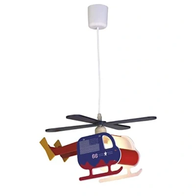 Imagen de CristalRecord Lámpara de Techo Infantil Azul HELICOPTERO Bravo CR 99 010 01 120