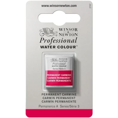 Imagen de Winsor &amp; Newton Acuarela Profesional Pintura de Acuarela, Alta Luminosidad, Resistente a la Luz, Calidad Archivo, 1/2 Godet, Color Carmín Permanente